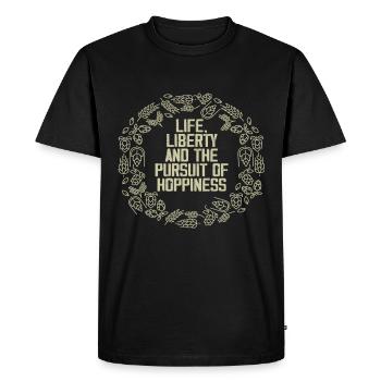 La vie, la liberté et la poursuite de la sainteté - T-shirt Premium bio Homme - noir - Devant - Nico (187cm)