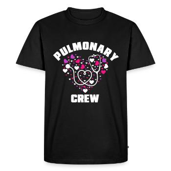 Équipe de pneumologie - Santé respiratoire - T-shirt Premium bio Homme - noir - Devant - Nico (187cm)