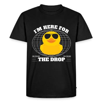 I'm here for the drop music ducks - Men's Premium Organic T-Shirt - black - Front - Nico (187cm)