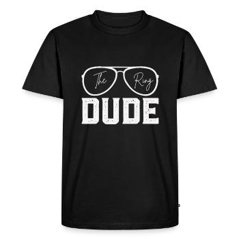 Bague Dude Ring Bearer Mariage Bague de mariage - T-shirt Premium bio Homme - noir - Devant - Nico (187cm)