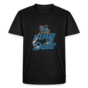 Bague Dude Ring Bearer Mariage Bague de mariage - T-shirt Premium bio Homme - noir - Devant - Nico (187cm)