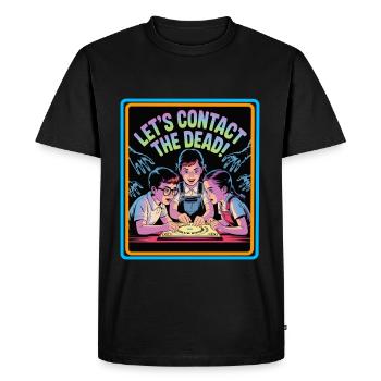 Paranormal Lets Contact The Dead - Men's Premium Organic T-Shirt - black - Front - Nico (187cm)