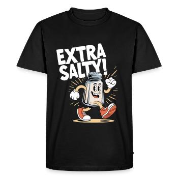 Drôle Extra Salé - T-shirt Premium bio Homme - noir - Devant - Nico (187cm)