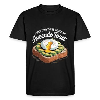 Where Is The Avocado Toast - Men's Premium Organic T-Shirt - black - Front - Nico (187cm)