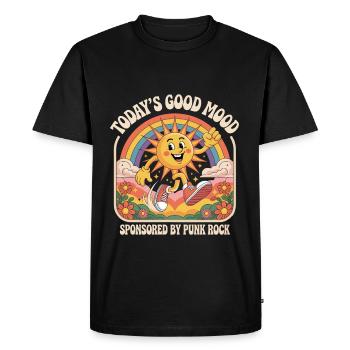 La bonne humeur du jour sponsorisée par Punk Rock - T-shirt Premium bio Homme - noir - Devant - Nico (187cm)