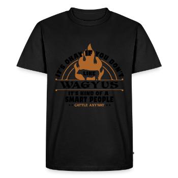 Personnes intelligentes Wagyu Farmer Race de vache - T-shirt Premium bio Homme - noir - Devant - Nico (187cm)