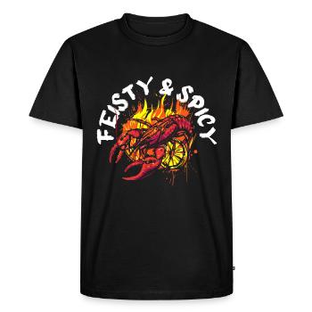 Fiery & Spicy - Cancer Motif for Lovers - Men's Premium Organic T-Shirt - black - Front - Nico (187cm)