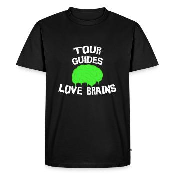 Tour Guides Love Brains - Men's Premium Organic T-Shirt - black - Front - Nico (187cm)