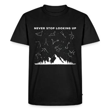 Physicien du télescope - T-shirt Premium bio Homme - noir - Devant - Nico (187cm)
