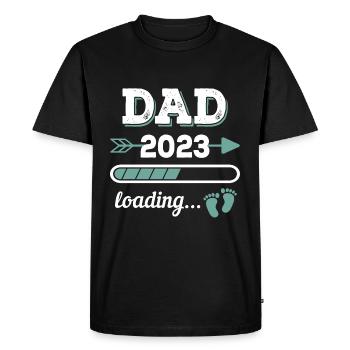 Papa 2023 Chargement Du Futur Père Cadeau - T-shirt Premium bio Homme - noir - Devant - Nico (187cm)