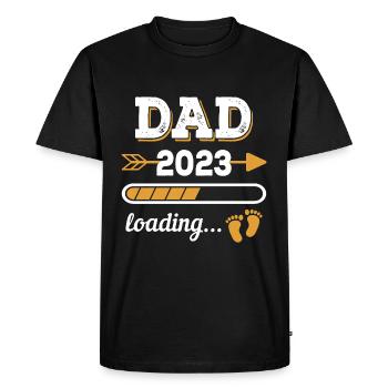 Papa 2023 Futur Père - T-shirt Premium bio Homme - noir - Devant - Nico (187cm)