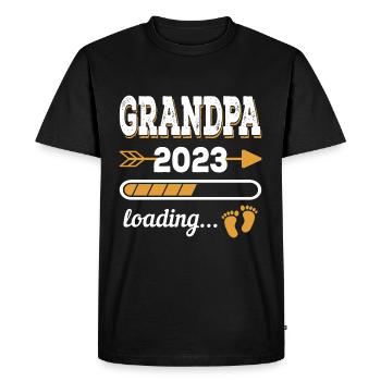 Grand-père 2023 Futur grand-père - T-shirt Premium bio Homme - noir - Devant - Nico (187cm)