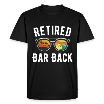 Beachy Retirement Vibes avec la scène des bars - T-shirt Premium bio Homme - noir - Devant - Nico (187cm)