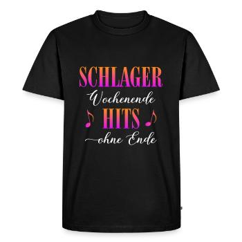 Week-end Schlager - T-shirt Premium bio Homme - noir - Devant - Nico (187cm)