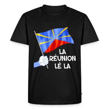Drapeau merveilleux De L'ile de la Réunion - T-shirt Premium bio Homme - noir - Devant - Nico (187cm)