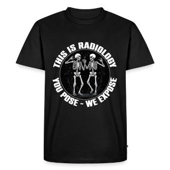 Conception de radiologie squelettes drôles radiologue disant - T-shirt Premium bio Homme - noir - Devant - Nico (187cm)