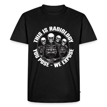 Conception de radiologie squelettes drôles radiologue disant - T-shirt Premium bio Homme - noir - Devant - Nico (187cm)