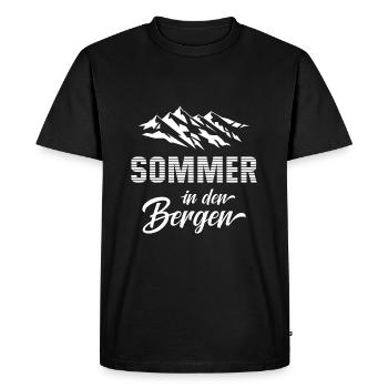 Summer in the mountains - Men's Premium Organic T-Shirt - black - Front - Nico (187cm)