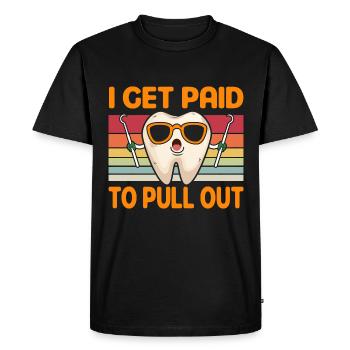 Fée des dents humoristique sort Art - T-shirt Premium bio Homme - noir - Devant - Nico (187cm)