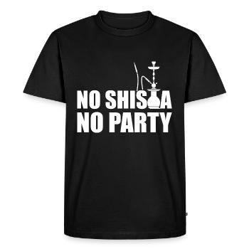 No Shisha No Party - Men's Premium Organic T-Shirt - black - Front - Nico (187cm)