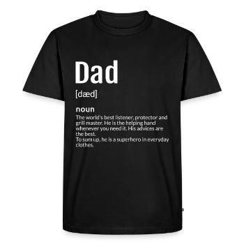 Définition de papa - T-shirt Premium bio Homme - noir - Devant - Nico (187cm)