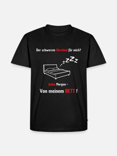 Der schwerste Abschied - Männer Premium Bio T-Shirt - Schwarz