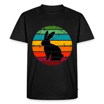 Hare - Men's Premium Organic T-Shirt - black - Front - Nico (187cm)