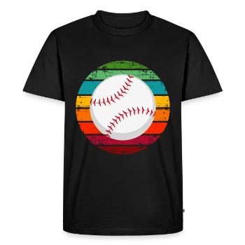 Base-ball - T-shirt Premium bio Homme - noir - Devant - Nico (187cm)