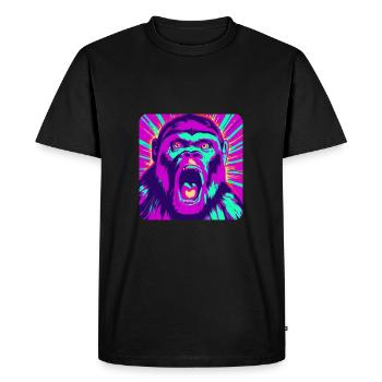 Explorez le monde abstrait des singes - T-shirt Premium bio Homme - noir - Devant - Nico (187cm)