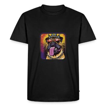 Chien gardien têtu - T-shirt Premium bio Homme - noir - Devant - Nico (187cm)