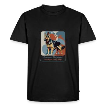 Fidèle compagnon berger - T-shirt Premium bio Homme - noir - Devant - Nico (187cm)