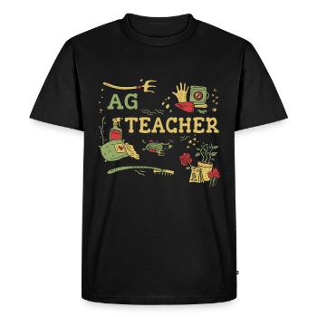 Agricultural teacher training of the future - Men's Premium Organic T-Shirt - black - Front - Nico (187cm)