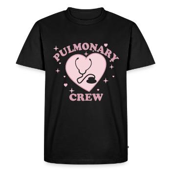 Équipe de pneumologie - Santé respiratoire - T-shirt Premium bio Homme - noir - Devant - Nico (187cm)
