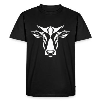 Bulle Polygon -Farm Farmer - Men's Premium Organic T-Shirt - black - Front - Nico (187cm)