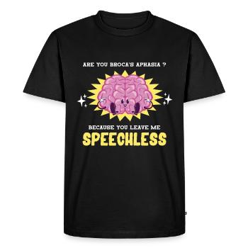 Renforcer la connexion de sensibilisation à l’aphasie - T-shirt Premium bio Homme - noir - Devant - Nico (187cm)