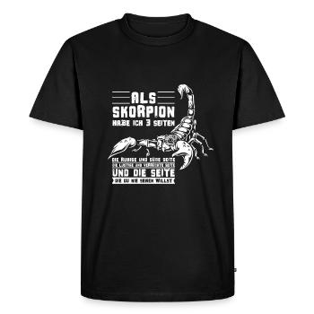 Fier illustration signe du zodiaque Scorpion disant - T-shirt Premium bio Homme - noir - Devant - Nico (187cm)