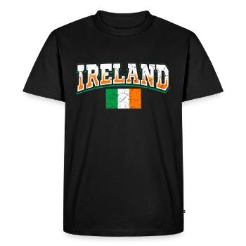 Irlande Fan - T-shirt Premium bio Homme - noir - Devant - Nico (187cm)