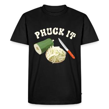 Drôle de cuisine laotienne Phuck It - T-shirt Premium bio Homme - noir - Devant - Nico (187cm)