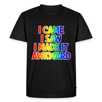 Je suis venu, j’ai vu que je l’avais rendu gênant, drôle en disant - T-shirt Premium bio Homme - noir - Devant - Nico (187cm)