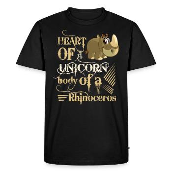 dick mince épais rhinocéros proverbes drôle drôle - T-shirt Premium bio Homme - noir - Devant - Nico (187cm)