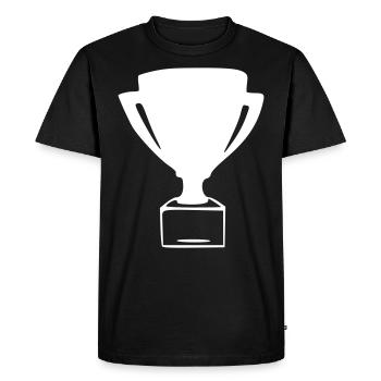 Cup Drawing Win Sketch White - Men's Premium Organic T-Shirt - black - Front - Nico (187cm)