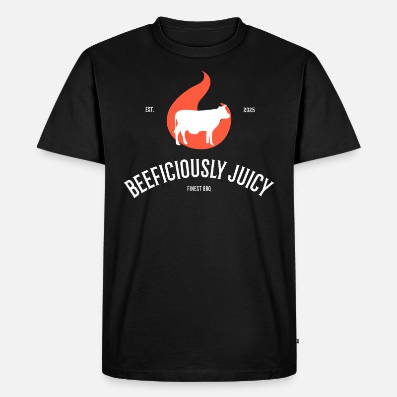 BBQ_Beef_one - Männer Premium Bio T-Shirt - Schwarz