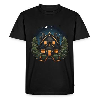 Ambiance de Noël avec nos décorations pour la maison - T-shirt Premium bio Homme - noir - Devant - Nico (187cm)