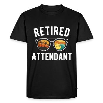 Beachy Retirement Attendant avec des lunettes de soleil Motif - T-shirt Premium bio Homme - noir - Devant - Nico (187cm)