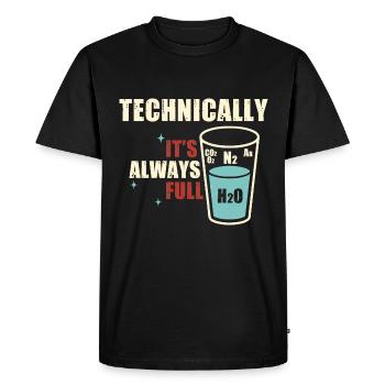 Technically, it's always crowded - - Men's Premium Organic T-Shirt - black - Front - Nico (187cm)