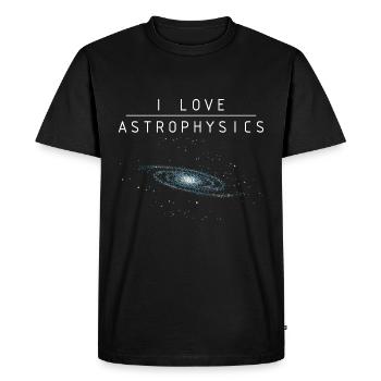 I love astrophysics - Men's Premium Organic T-Shirt - black - Front - Nico (187cm)