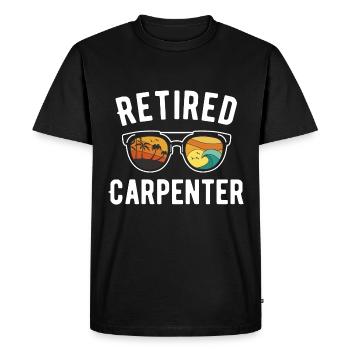 Retired Carpenter Beach Vacation Sunglasses Design - Men's Premium Organic T-Shirt - black - Front - Nico (187cm)