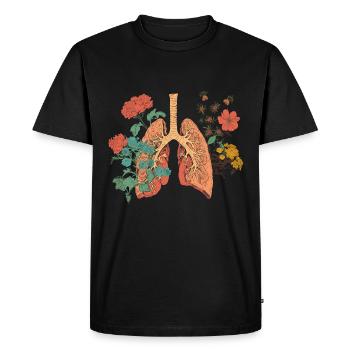 The lungs of flowers - blooming beauty of the - Men's Premium Organic T-Shirt - black - Front - Nico (187cm)