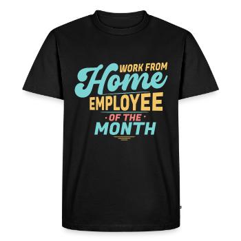 Working from Home - Employee of the Month - Men's Premium Organic T-Shirt - black - Front - Nico (187cm)
