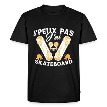 I can't skate - Men's Premium Organic T-Shirt - black - Front - Nico (187cm)